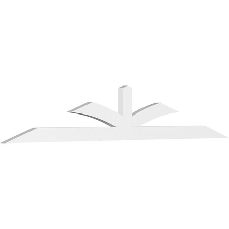 Ekena Millwork Richland Architectural Grade PVC Gable Bracket, 96"W x 16"H x 2"D x 4"F, 4/12 Pitch GBP096X16X0204RIC00